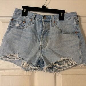 Levi's Light Blue Jean Shorts